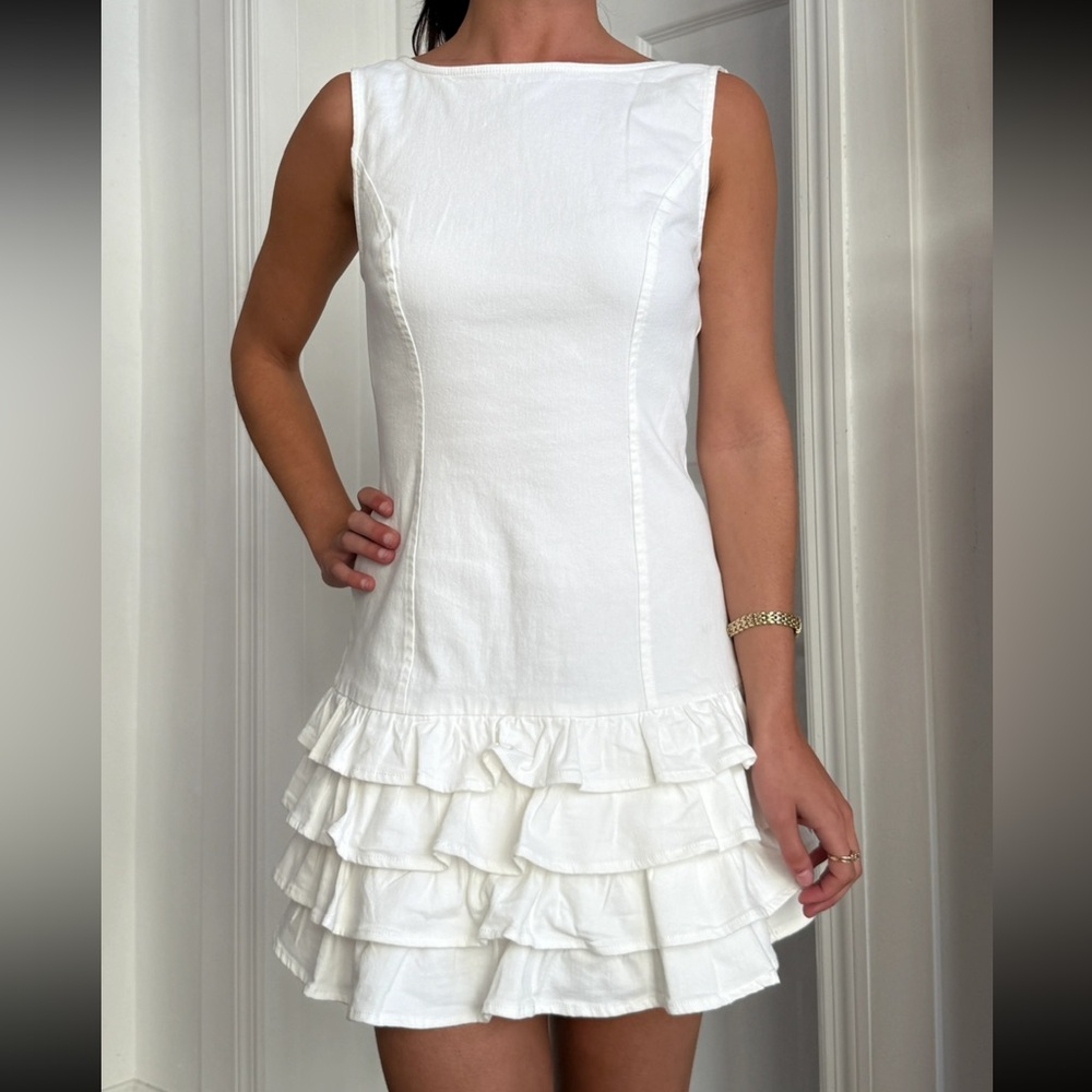 Blue Blush White Dress